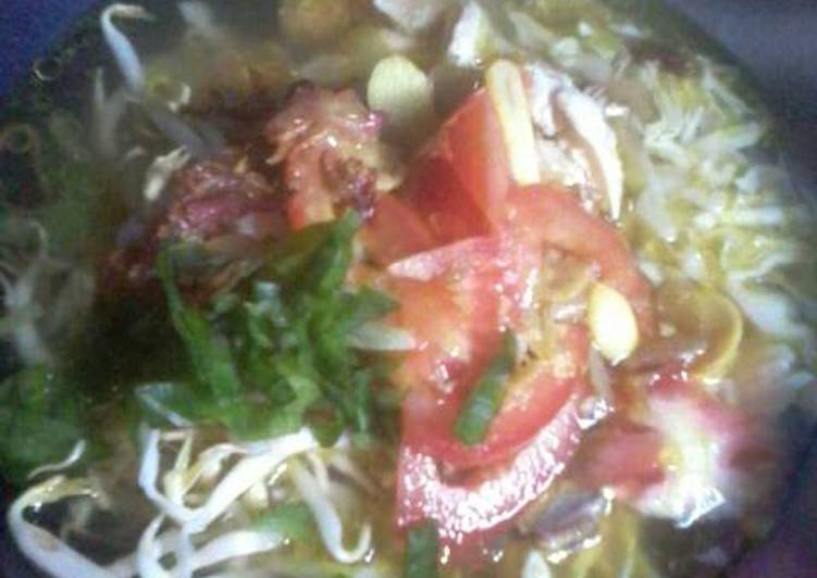 resep masakan Soto ayam kuah bening