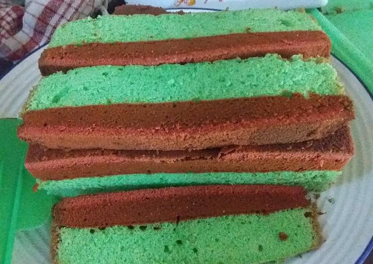 gambar untuk resep Cake Pandan+Chocolatos no ribet 15menit jadi :)