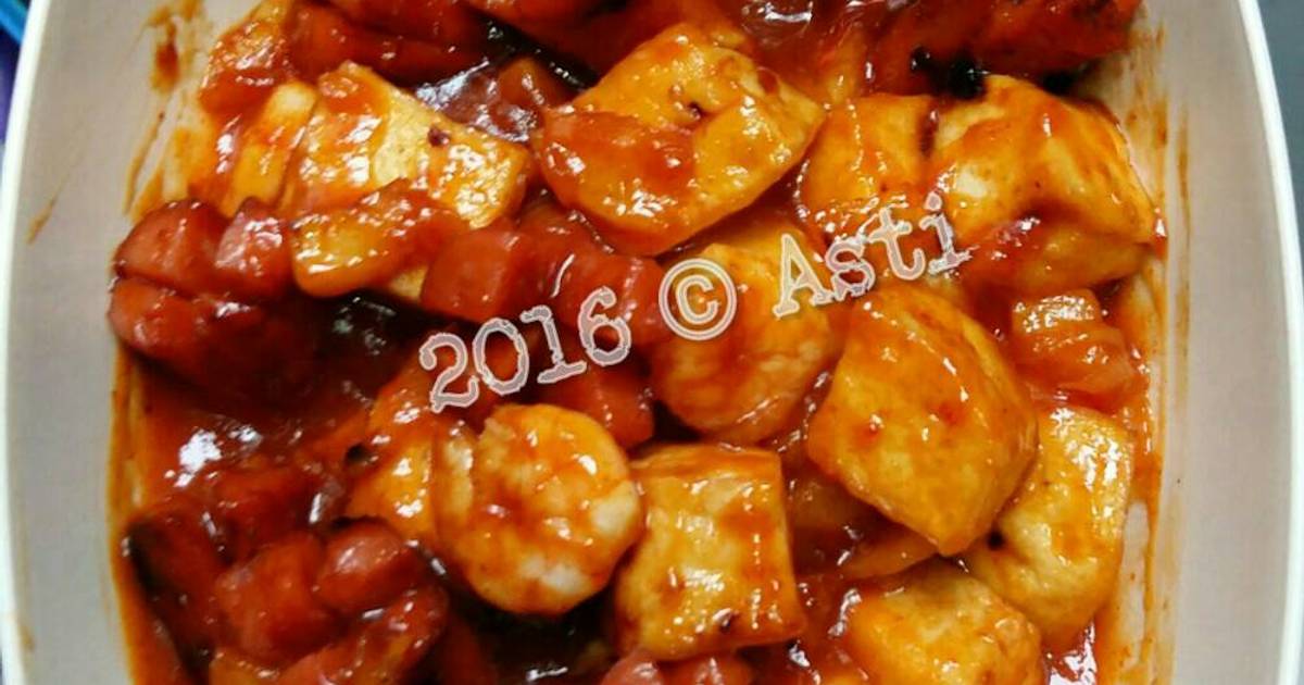 Resep Sosis udang  tahu  saos asam manis oleh Asti HC Cookpad