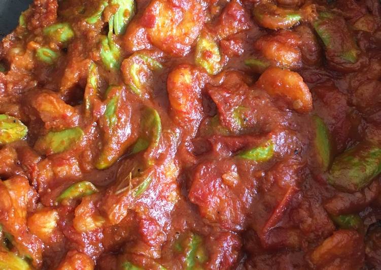 resep makanan Udang pete balado