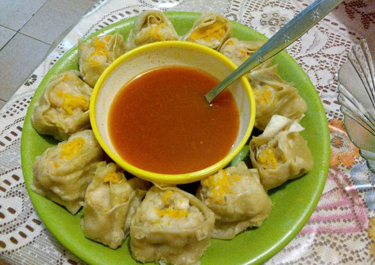 bahan dan cara membuat Siomay Ayam Udang Wortel ala Dimsum