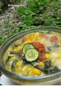 Bubur manado sambal tomat mentah