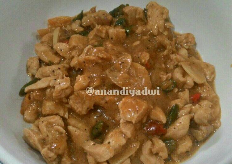 resep makanan Bistik ayam saus bbq garlic