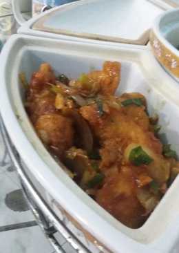 Ayam goreng tepung saus tiram