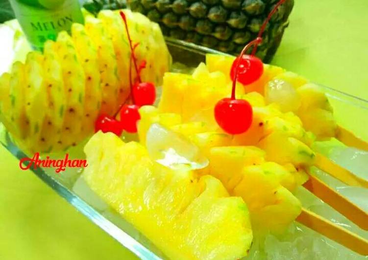 cara membuat Like SOme Pineapple Ice Cream??(seperti es krem nanas)