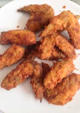 Fried chicken wings empuk dan pedas