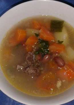 Sop kacang merah + iga sapi