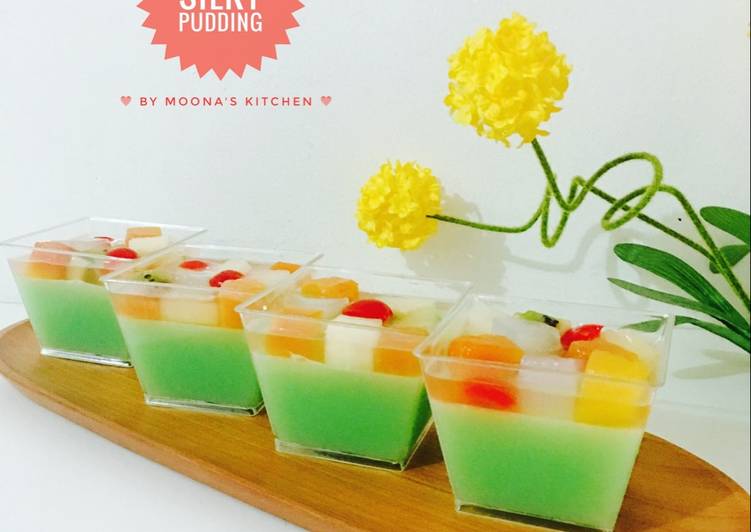 Resep Fruity Silky Pudding