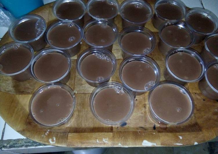 resep makanan Silky Puding coklat superrrr lembut ????????