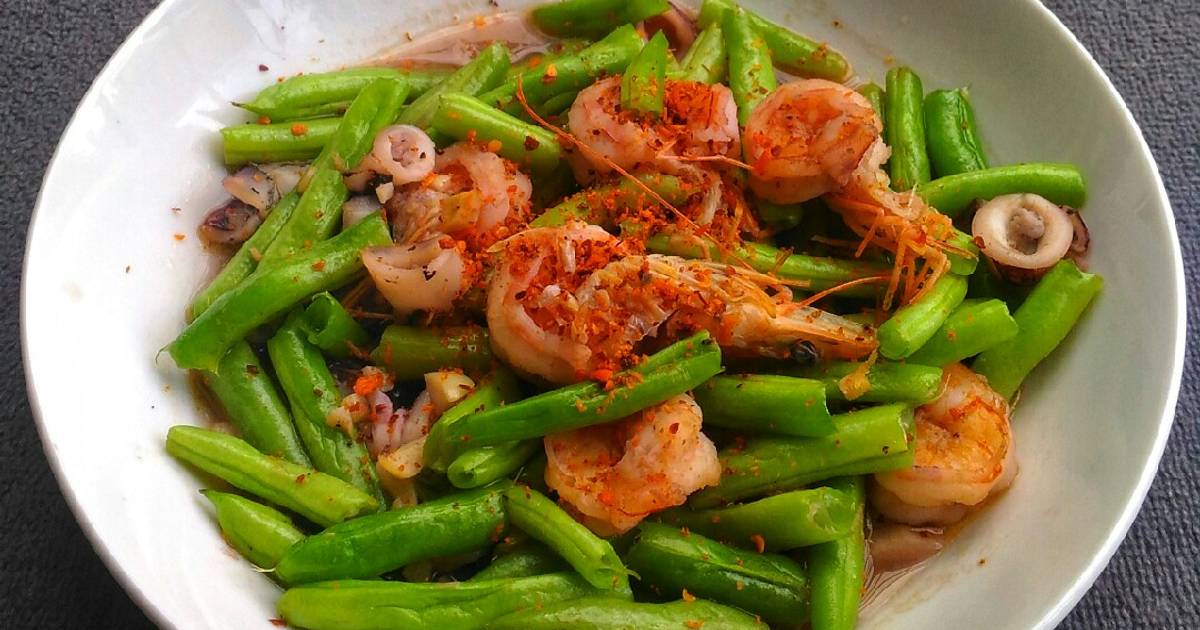  Resep  Cah buncis udang cumi menudiet DEBM  oleh Yuyun S 