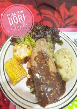 Steak Ikan Dori saus lada hitam