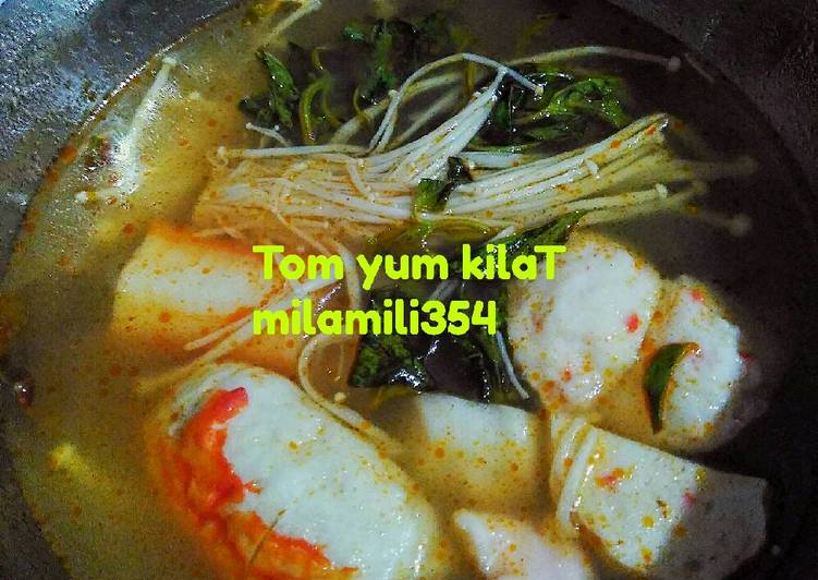 resep makanan Tom Yum bakso seafood kilat