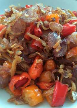 Tumis bawang merah teri medan