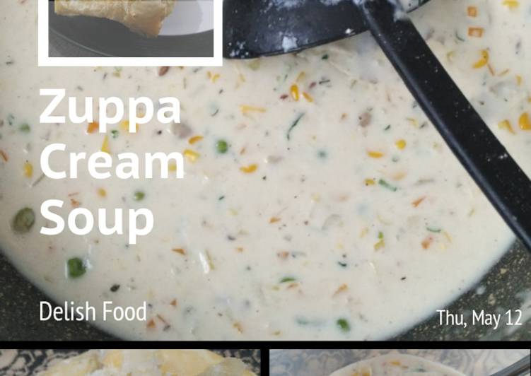 bahan dan cara membuat Zuppa Cream Soup by Delish Food (Me)