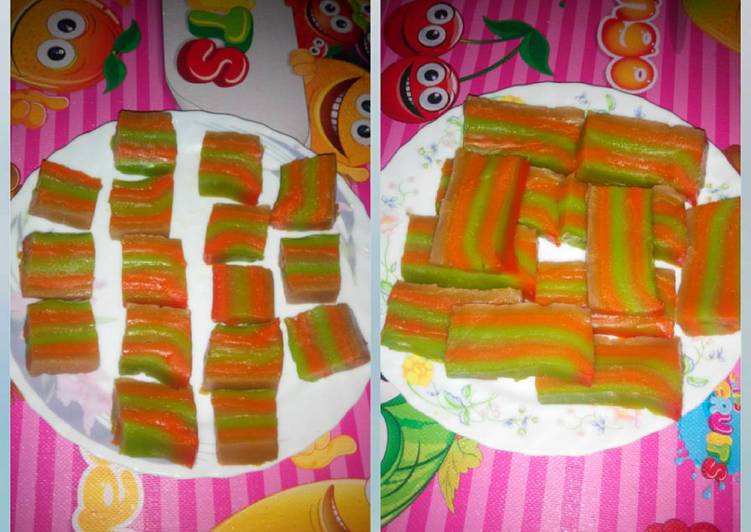 resep makanan Kue Lapis Susu Tepung Beras n Tapioka Mix Maizena Lembut BGTTTTT