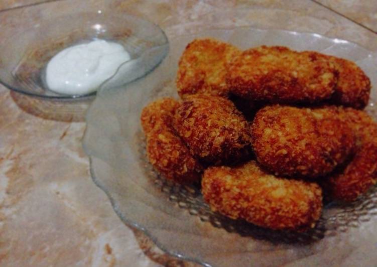 cara membuat Nugget Kentang Kenyol-Kenyol