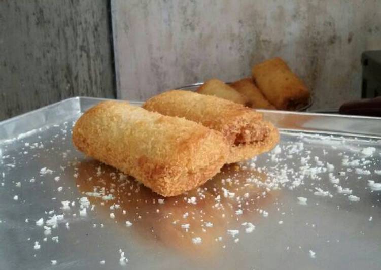 resep Roti tawar goreng isi pisang coklat