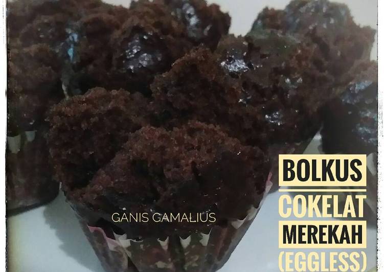 resep lengkap untuk Bolkus Cokelat Merekah (Eggless)