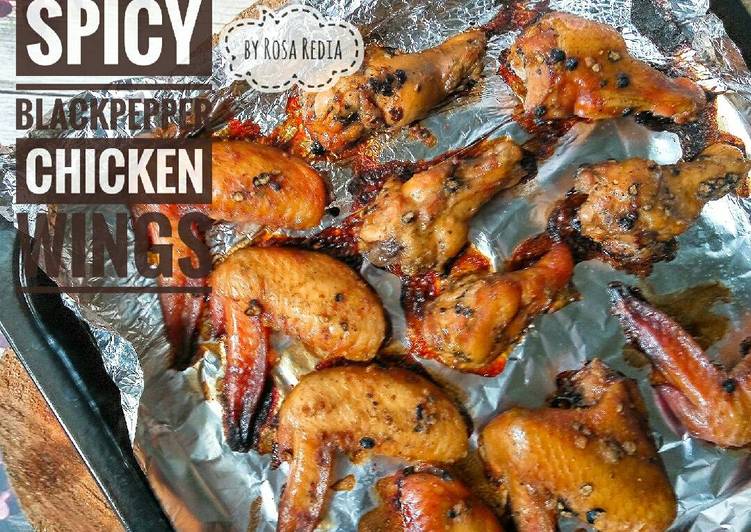 resep lengkap untuk Blackpepper Roasted Chicken Wings