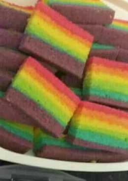 Rainbow Cake Kukus ala IP