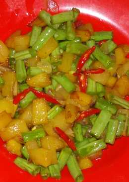 Tumis buncis kentang simple