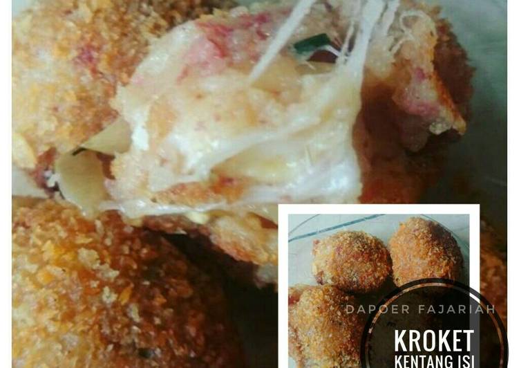 gambar untuk resep makanan Kroket kentang kornet moza (camilan bergizi)