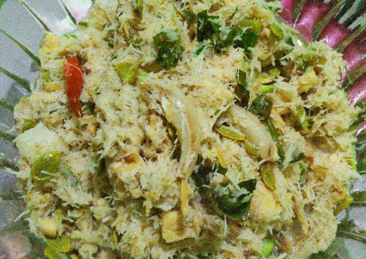 resep lengkap untuk Botok teri (tanpa kukus)