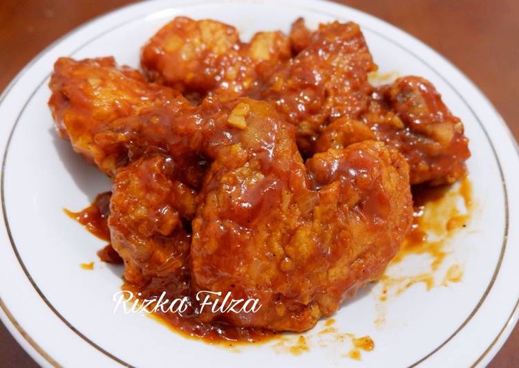 Resep Ayam Goreng Saus Bbq Dari Kakacooking