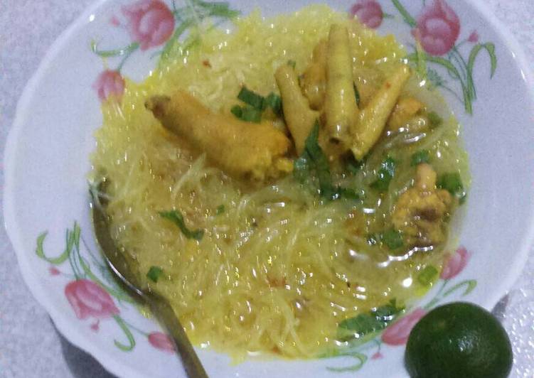 resep Soto kuning ceker ayam