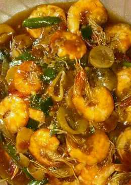 Udang Jamur saus tiram Simple