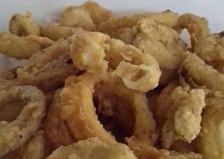 resep Onion ring ala cafe aka bawang bombay crispy