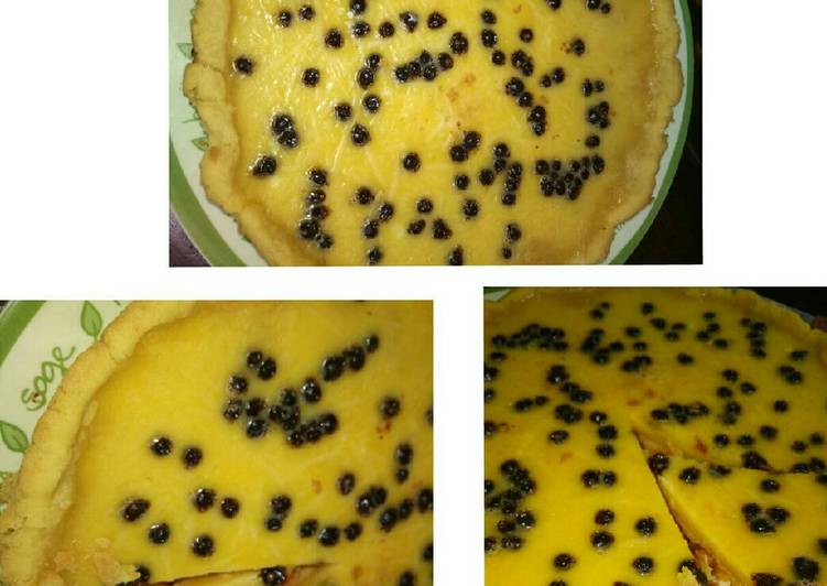 cara membuat Pie susu keju & butiran coklat