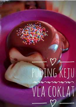 Puding keju vla coklat