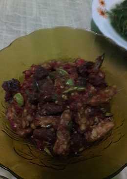 Pedas tempe petai dan ikan sisik