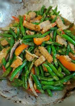 Tumis Kacang Panjang Oncom Saus Tiram