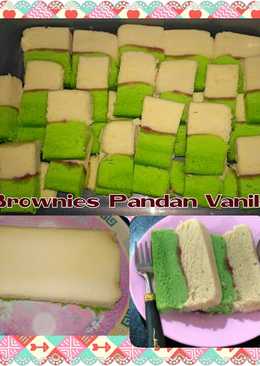 Brownies Pandan Vanila