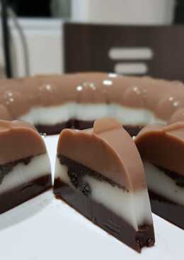 Puding milo susu oreo coklat