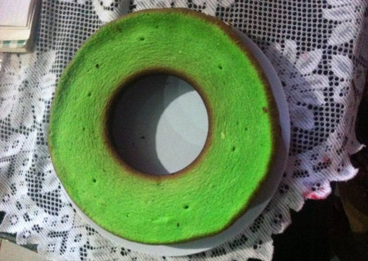 resep lengkap untuk Bolu agar2 pandan anti gagal ala Ma2 Faiz