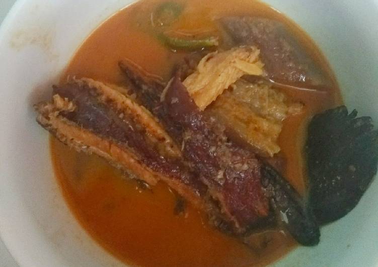 cara membuat Gulai ikan sale