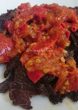 Dendeng sapi manis krispy bumbu balado