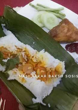 Nasi bakar bakso sosis