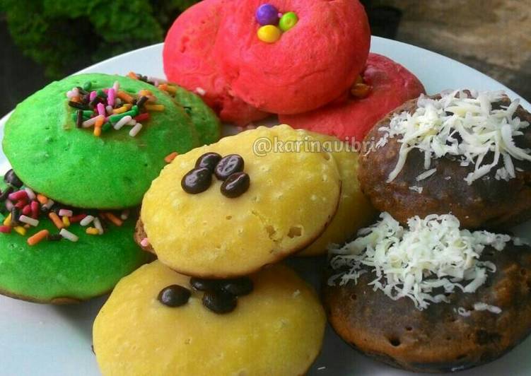 cara membuat Kue Cubit Warna (Camilan Mpasi - 14mo+)