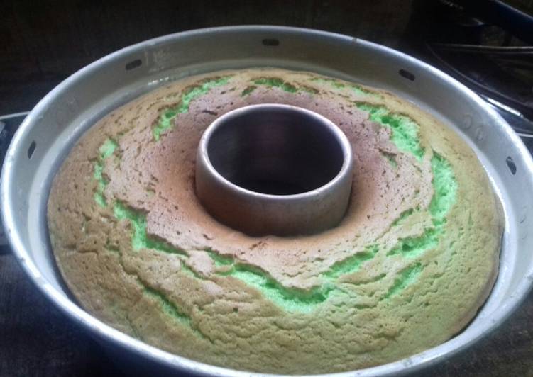 resep makanan Bolu pandan tanpa pengembang dan mentega