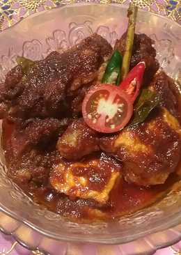 Rendang ayam tahu no santan