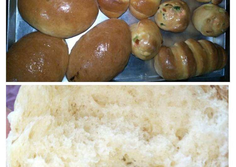 bahan dan cara membuat Roti Tanpa Ulen
