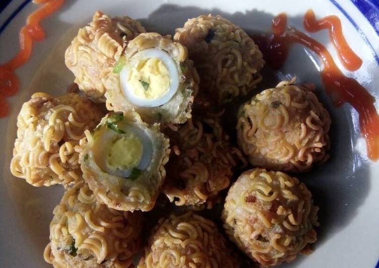 resep Bola-bola Mi isi telor