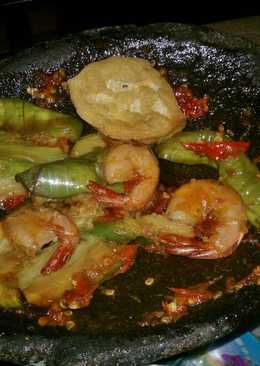 Penyet udang terong