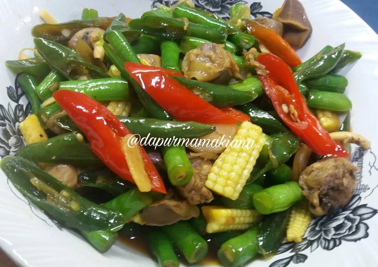 resep Tumis buncis putren featuring ampela ayam