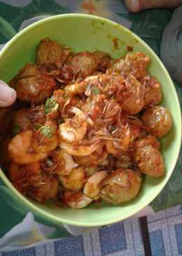 Balado udang bakso bengor