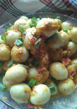 Telur puyuh bumbu merah